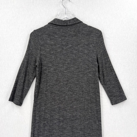 ANTHROPOLOGIE DOLAN Sarana Dress Womens Small Gray Black White Collared Belt - Picture 5 of 14